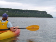 Our first kayak, going North along the Bruce Peninsula