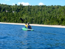 Kayaking South from the cottage along the Bruce Peninsula